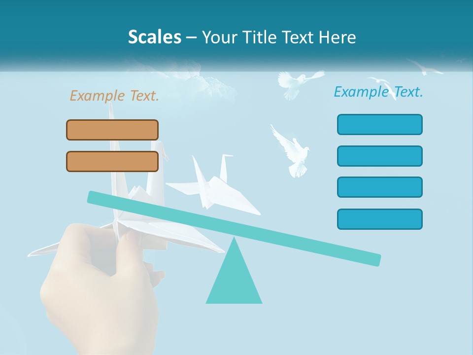 A Person Holding A Paper Airplane In Front Of A Blue Sky PowerPoint Template