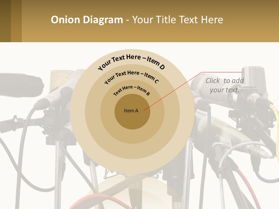A Group Of Microphones Sitting Next To Each Other PowerPoint Template