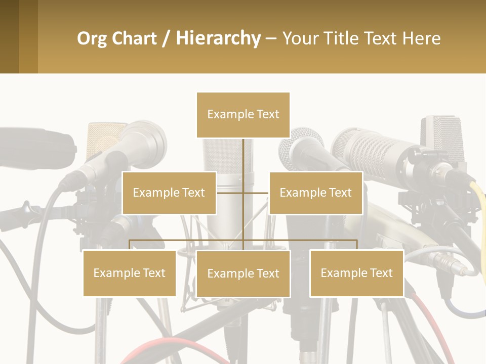 A Group Of Microphones Sitting Next To Each Other PowerPoint Template