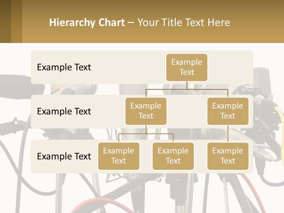 A Group Of Microphones Sitting Next To Each Other PowerPoint Template