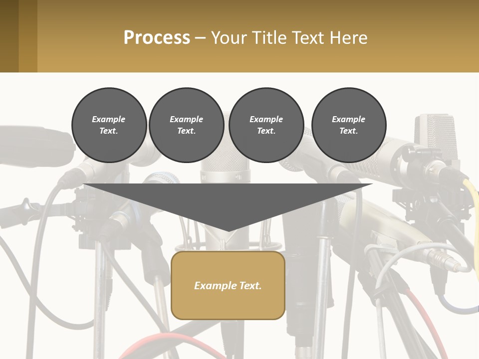 A Group Of Microphones Sitting Next To Each Other PowerPoint Template