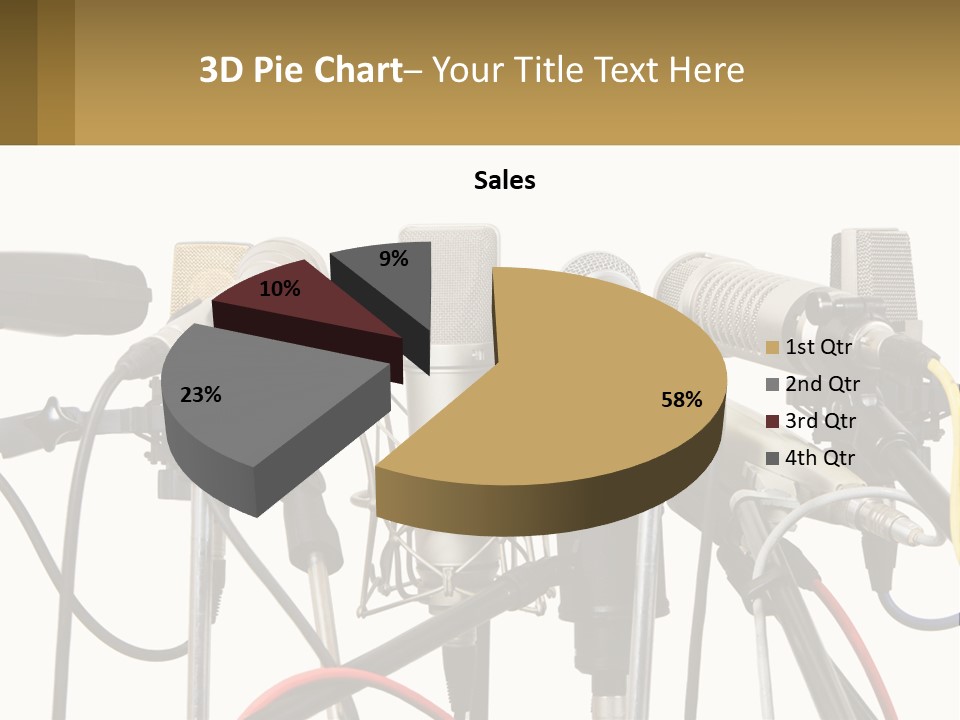 A Group Of Microphones Sitting Next To Each Other PowerPoint Template