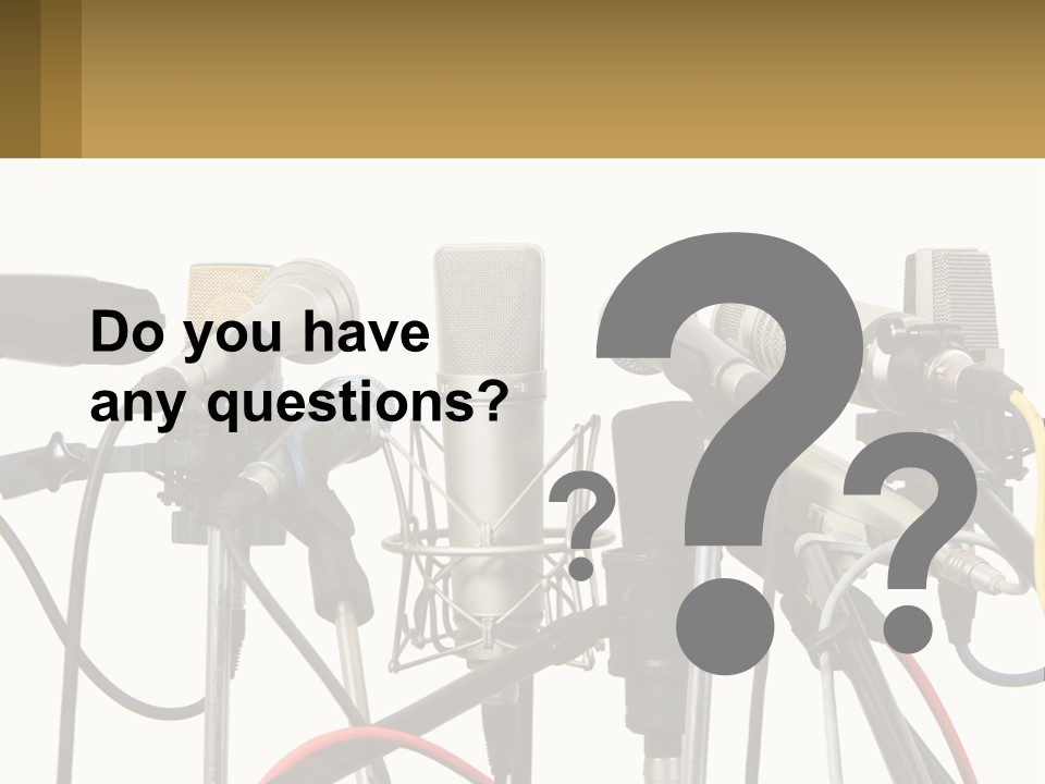 A Group Of Microphones Sitting Next To Each Other PowerPoint Template