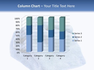 A Blue Towel On Top Of A White Table PowerPoint Template
