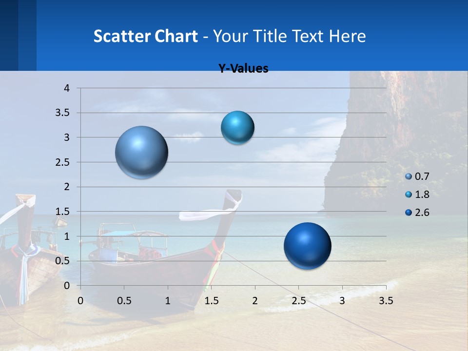 Two Boats On The Beach With A Mountain In The Background PowerPoint Template