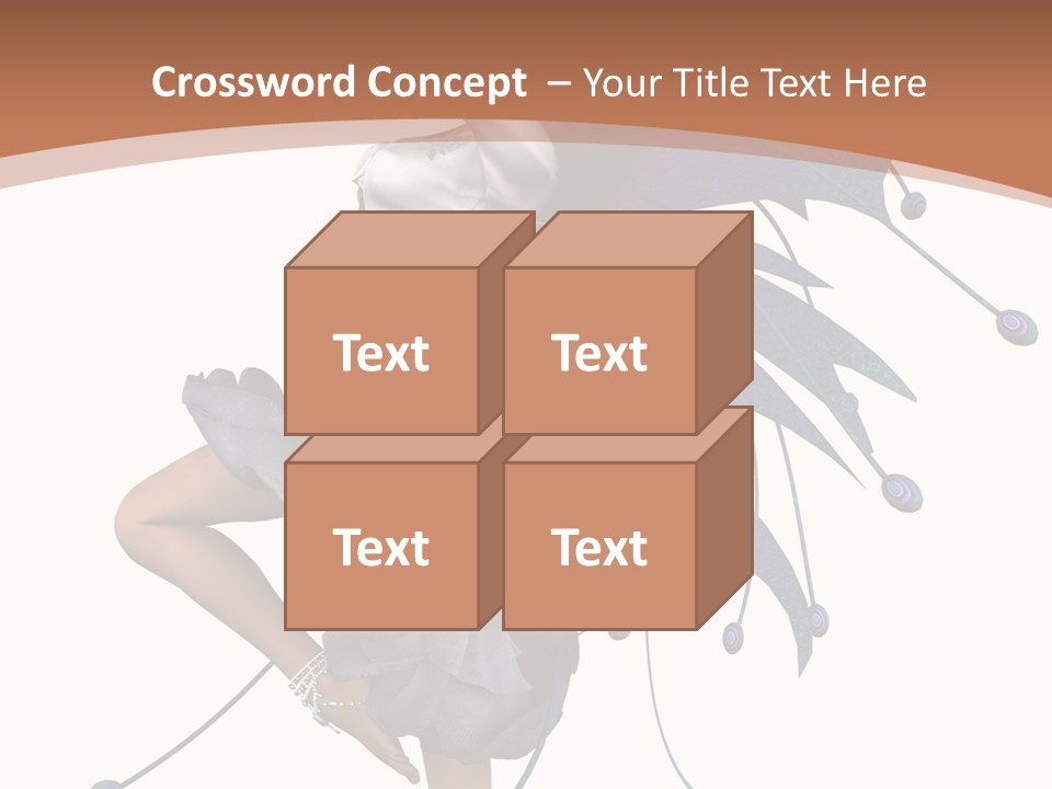 A Woman In A Dress With A Butterfly On Her Back PowerPoint Template