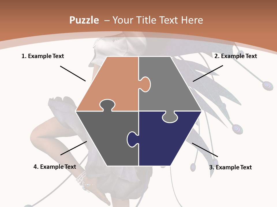 A Woman In A Dress With A Butterfly On Her Back PowerPoint Template