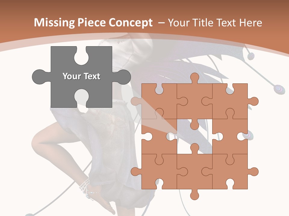 A Woman In A Dress With A Butterfly On Her Back PowerPoint Template