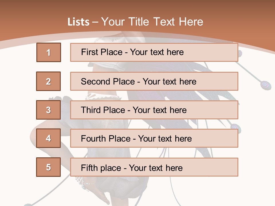 A Woman In A Dress With A Butterfly On Her Back PowerPoint Template
