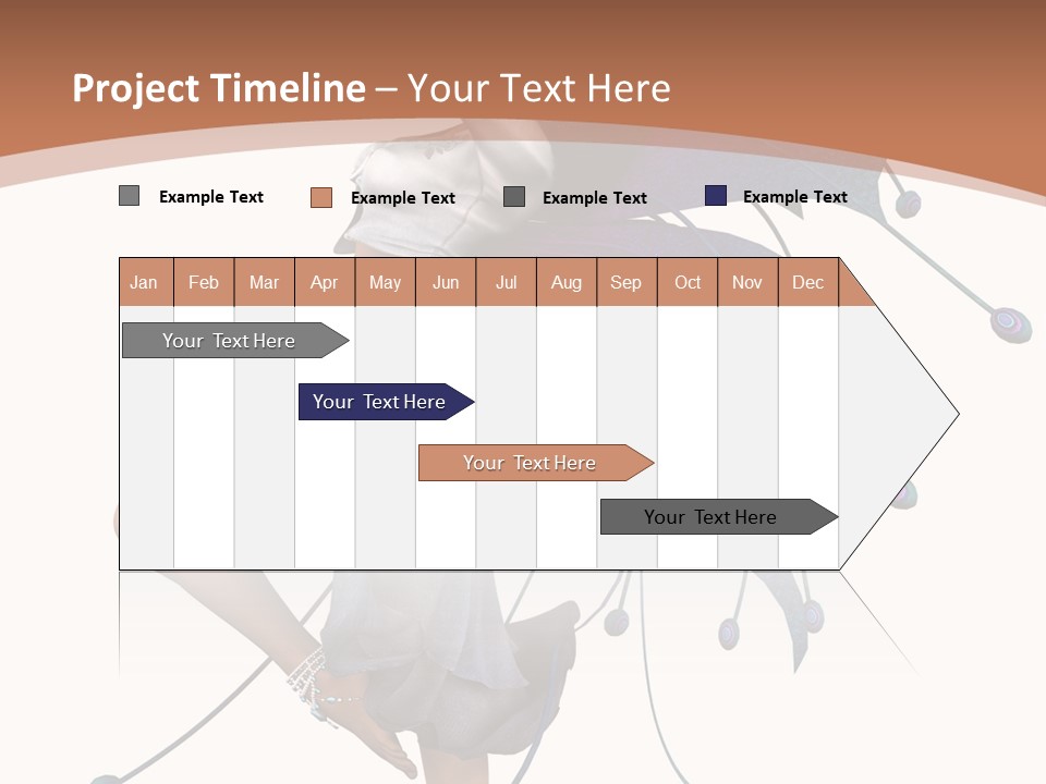 A Woman In A Dress With A Butterfly On Her Back PowerPoint Template