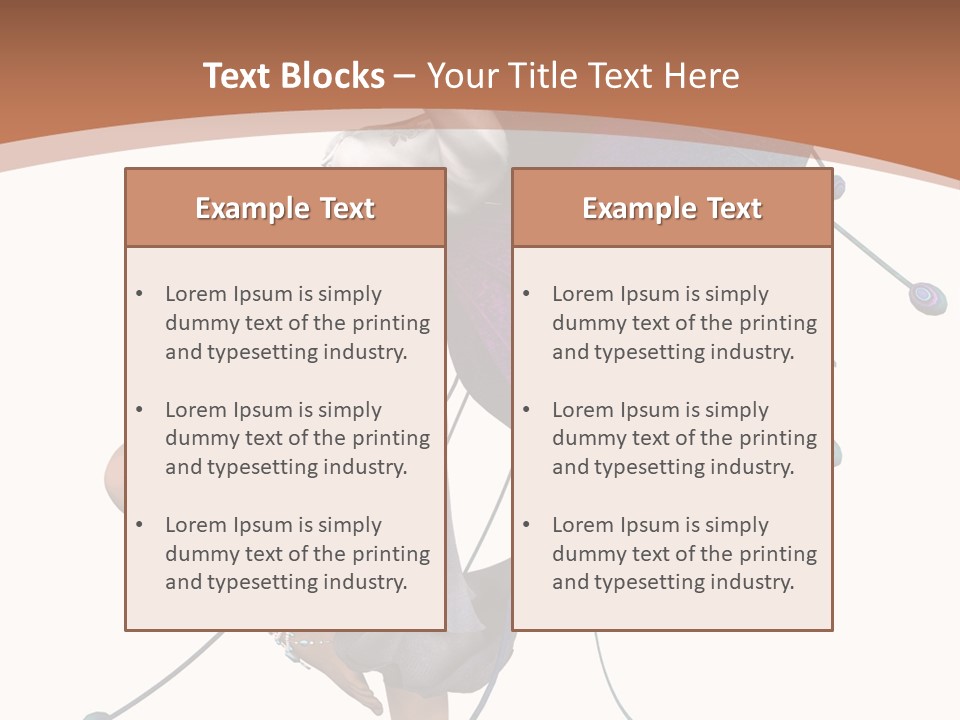 A Woman In A Dress With A Butterfly On Her Back PowerPoint Template