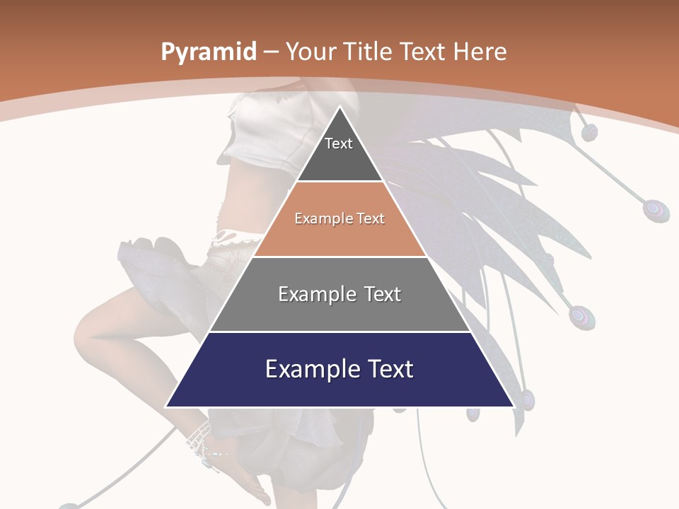 A Woman In A Dress With A Butterfly On Her Back PowerPoint Template