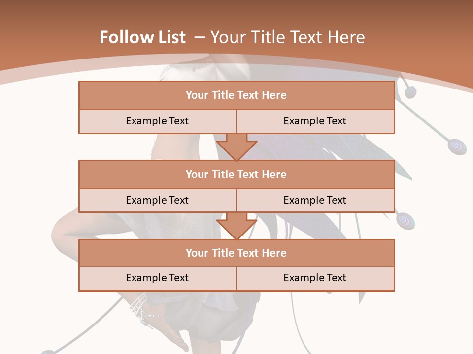 A Woman In A Dress With A Butterfly On Her Back PowerPoint Template