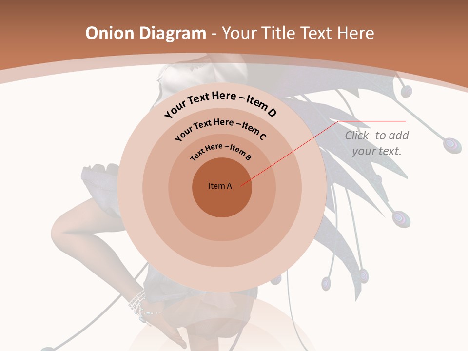 A Woman In A Dress With A Butterfly On Her Back PowerPoint Template