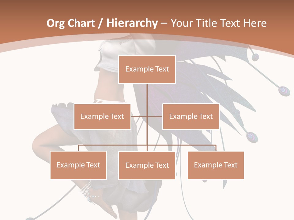 A Woman In A Dress With A Butterfly On Her Back PowerPoint Template