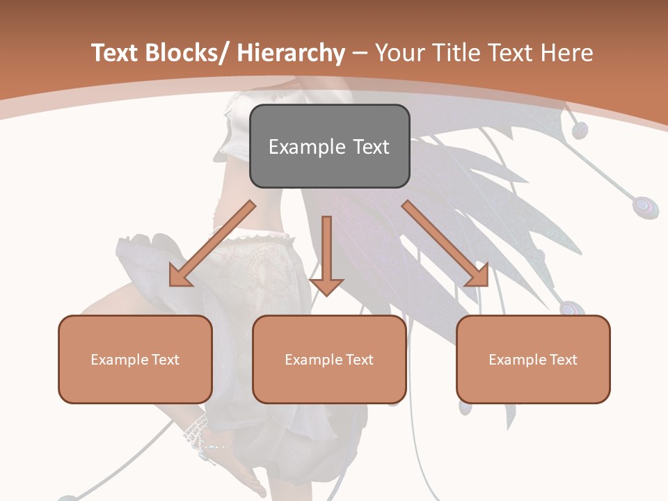 A Woman In A Dress With A Butterfly On Her Back PowerPoint Template