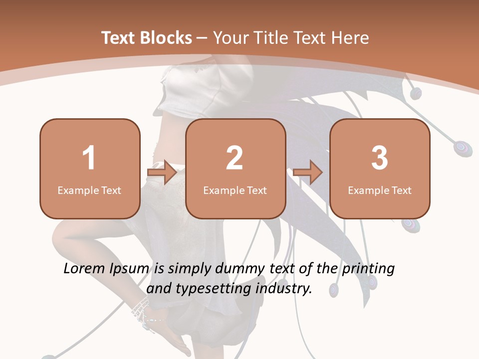 A Woman In A Dress With A Butterfly On Her Back PowerPoint Template