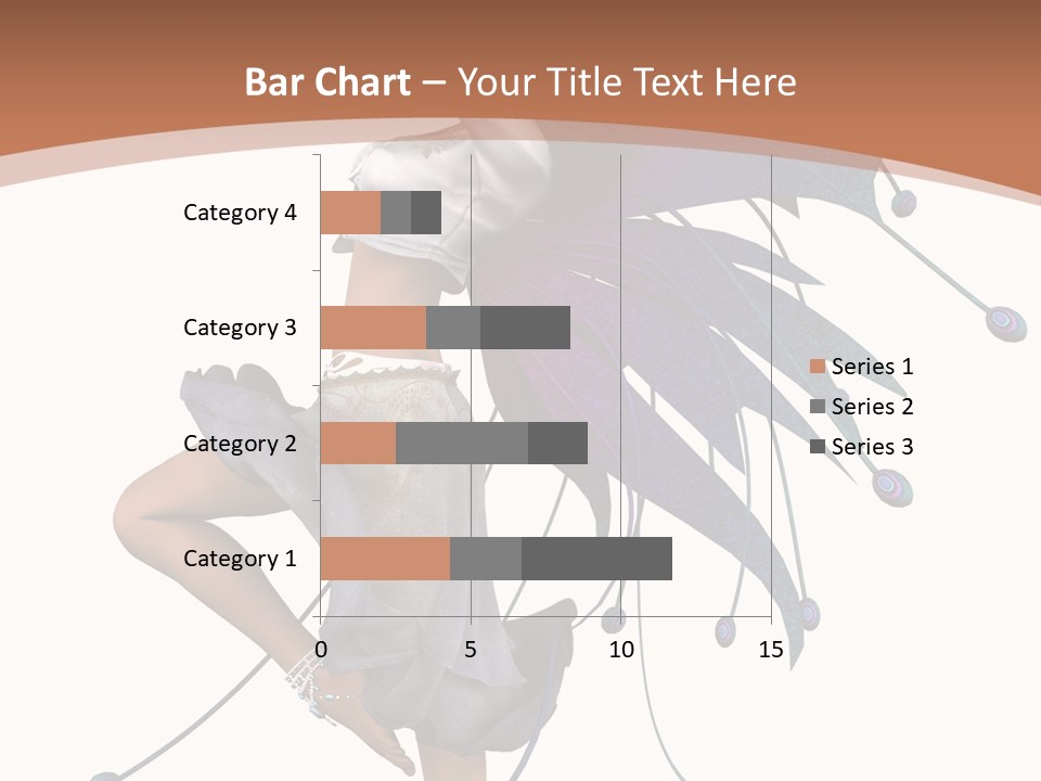 A Woman In A Dress With A Butterfly On Her Back PowerPoint Template