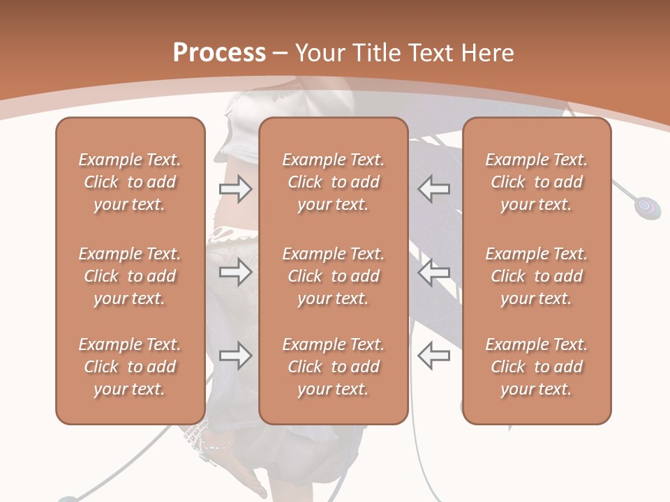 A Woman In A Dress With A Butterfly On Her Back PowerPoint Template