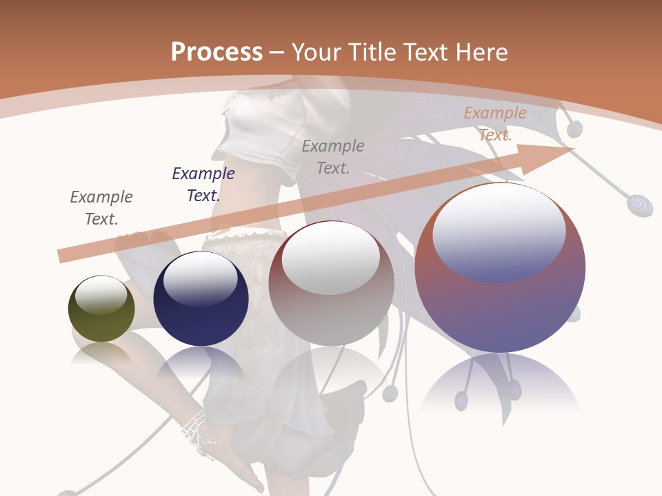 A Woman In A Dress With A Butterfly On Her Back PowerPoint Template