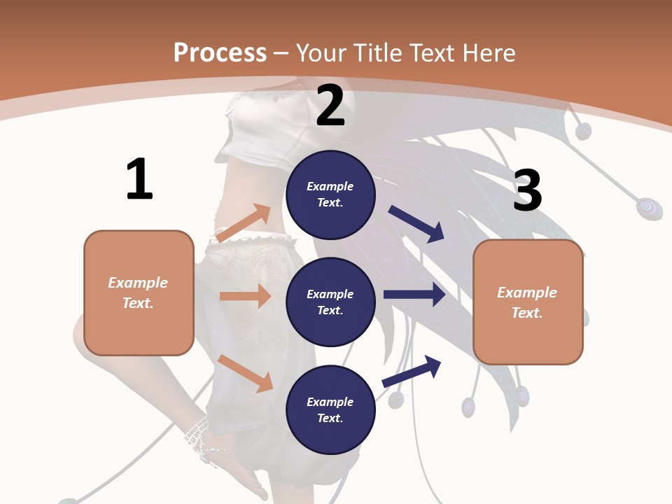 A Woman In A Dress With A Butterfly On Her Back PowerPoint Template