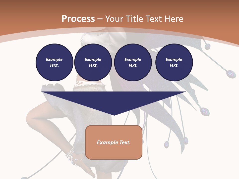 A Woman In A Dress With A Butterfly On Her Back PowerPoint Template