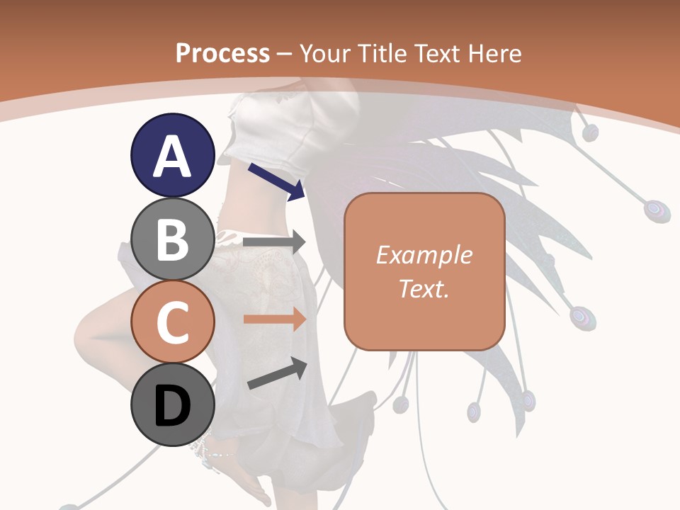 A Woman In A Dress With A Butterfly On Her Back PowerPoint Template