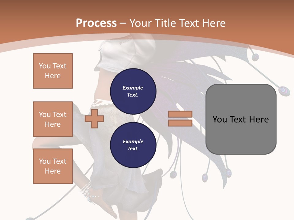 A Woman In A Dress With A Butterfly On Her Back PowerPoint Template