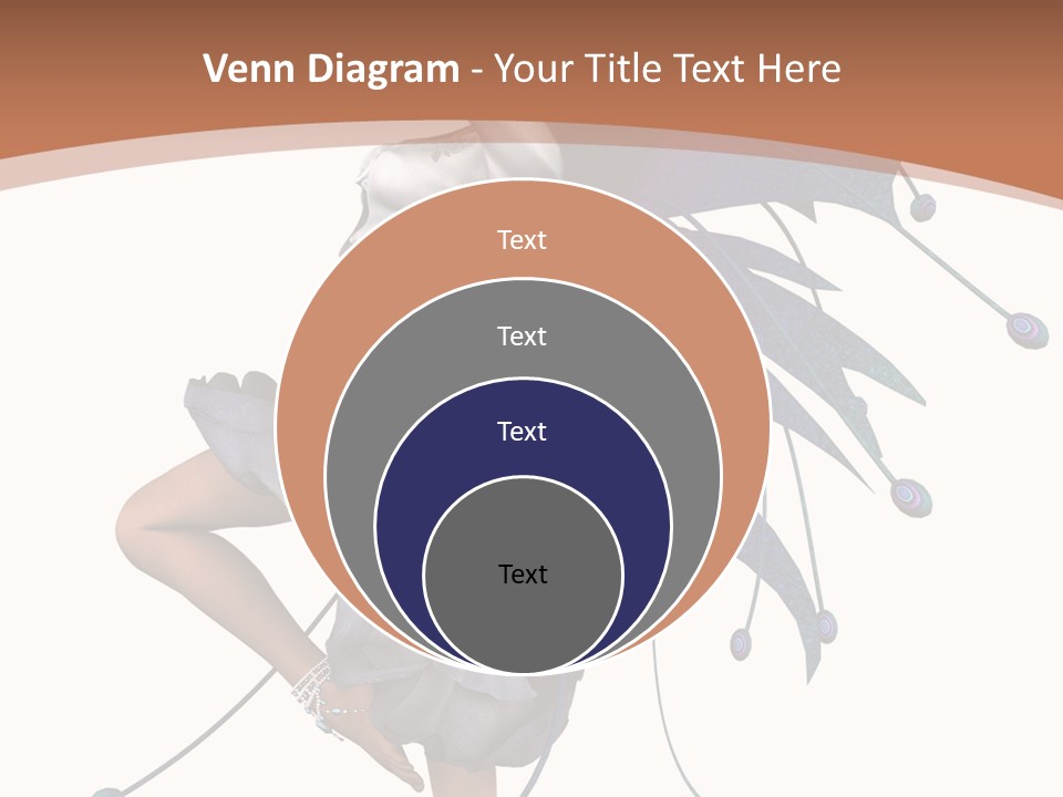 A Woman In A Dress With A Butterfly On Her Back PowerPoint Template