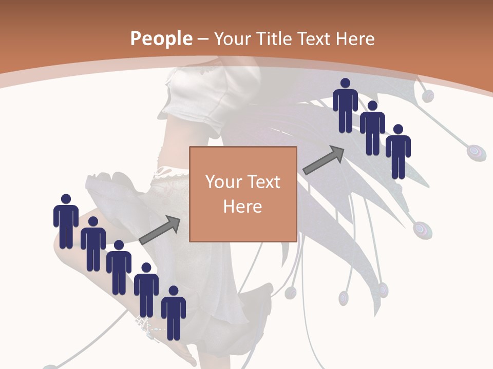 A Woman In A Dress With A Butterfly On Her Back PowerPoint Template