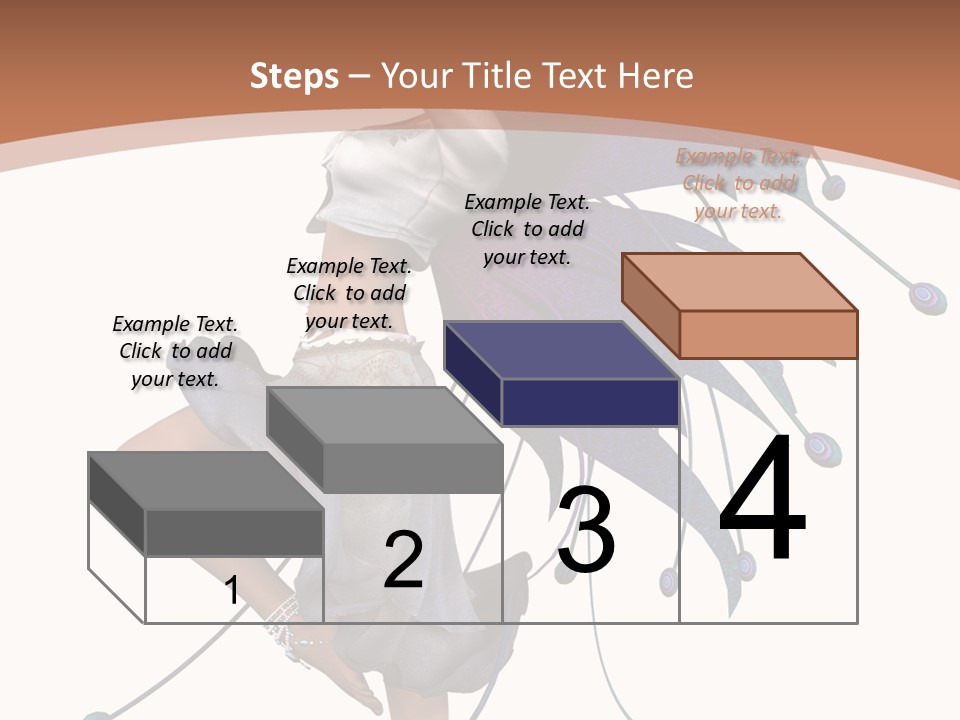 A Woman In A Dress With A Butterfly On Her Back PowerPoint Template