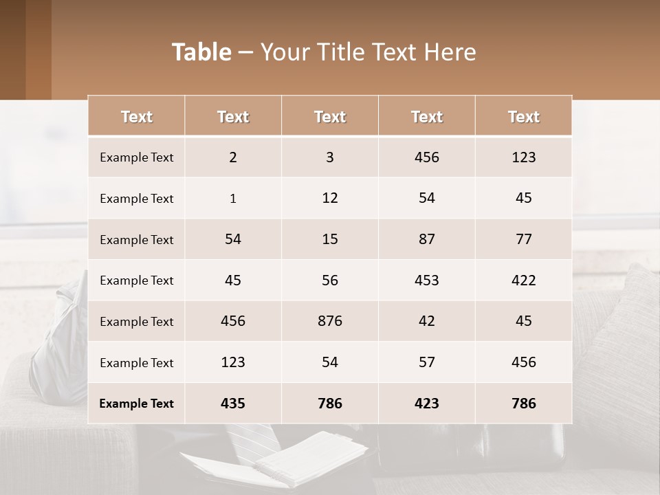 A Man Sitting On A Couch Talking On A Cell Phone PowerPoint Template