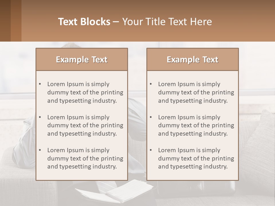 A Man Sitting On A Couch Talking On A Cell Phone PowerPoint Template