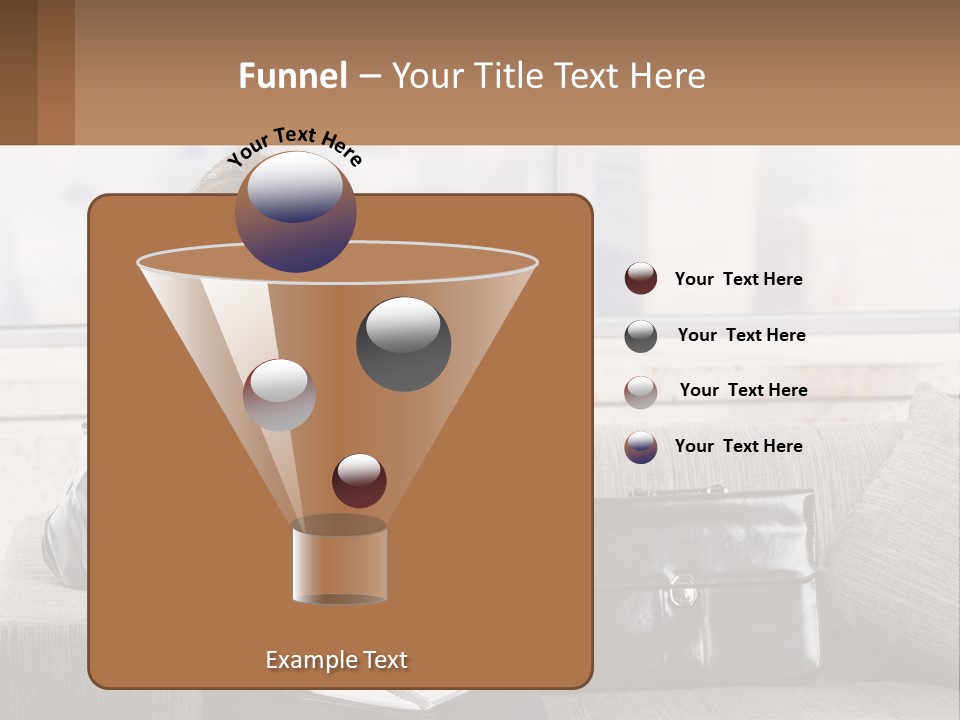 A Man Sitting On A Couch Talking On A Cell Phone PowerPoint Template