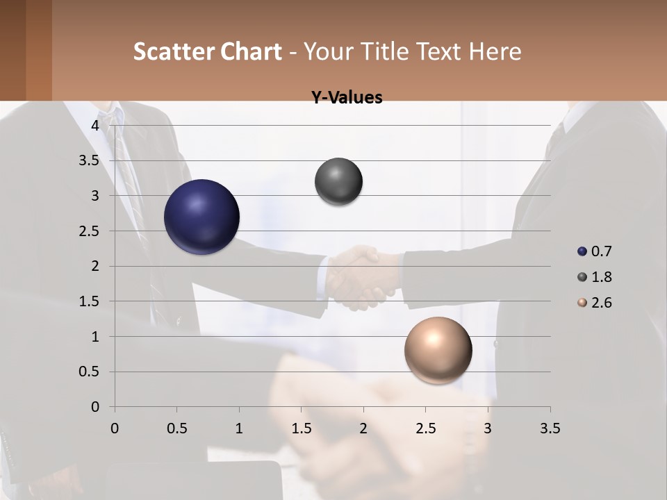 Two Men Shaking Hands In A Business Meeting PowerPoint Template