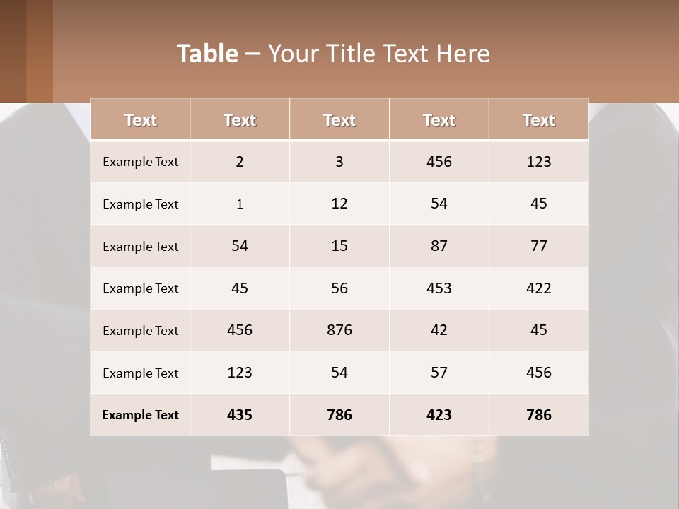 Two Men Shaking Hands In A Business Meeting PowerPoint Template