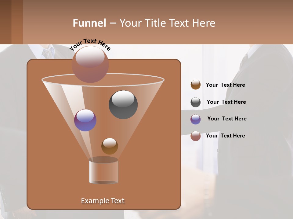 Two Men Shaking Hands In A Business Meeting PowerPoint Template