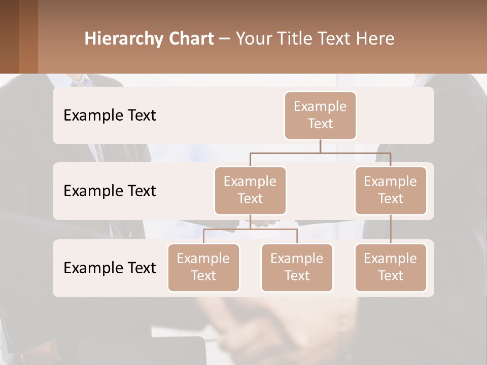 Two Men Shaking Hands In A Business Meeting PowerPoint Template
