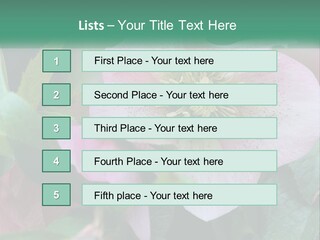 A Pink Flower With Green Leaves On It PowerPoint Template