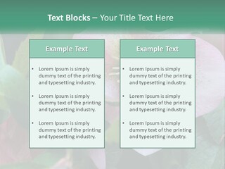 A Pink Flower With Green Leaves On It PowerPoint Template