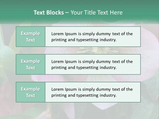 A Pink Flower With Green Leaves On It PowerPoint Template