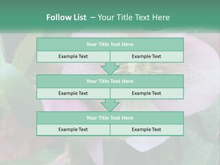 A Pink Flower With Green Leaves On It PowerPoint Template