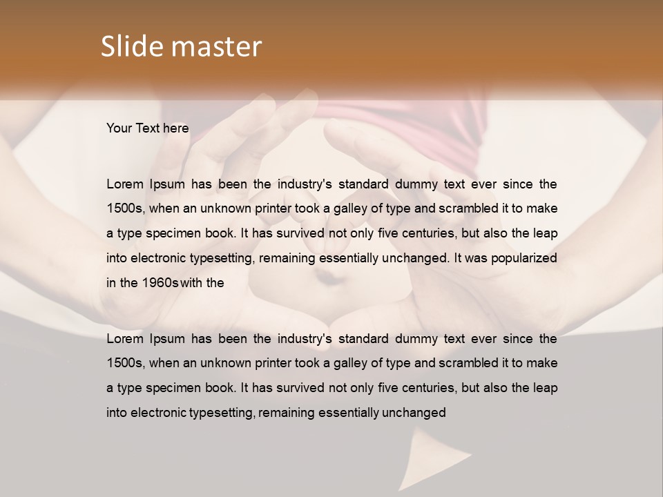 A Woman Making A Heart Shape With Her Hands PowerPoint Template