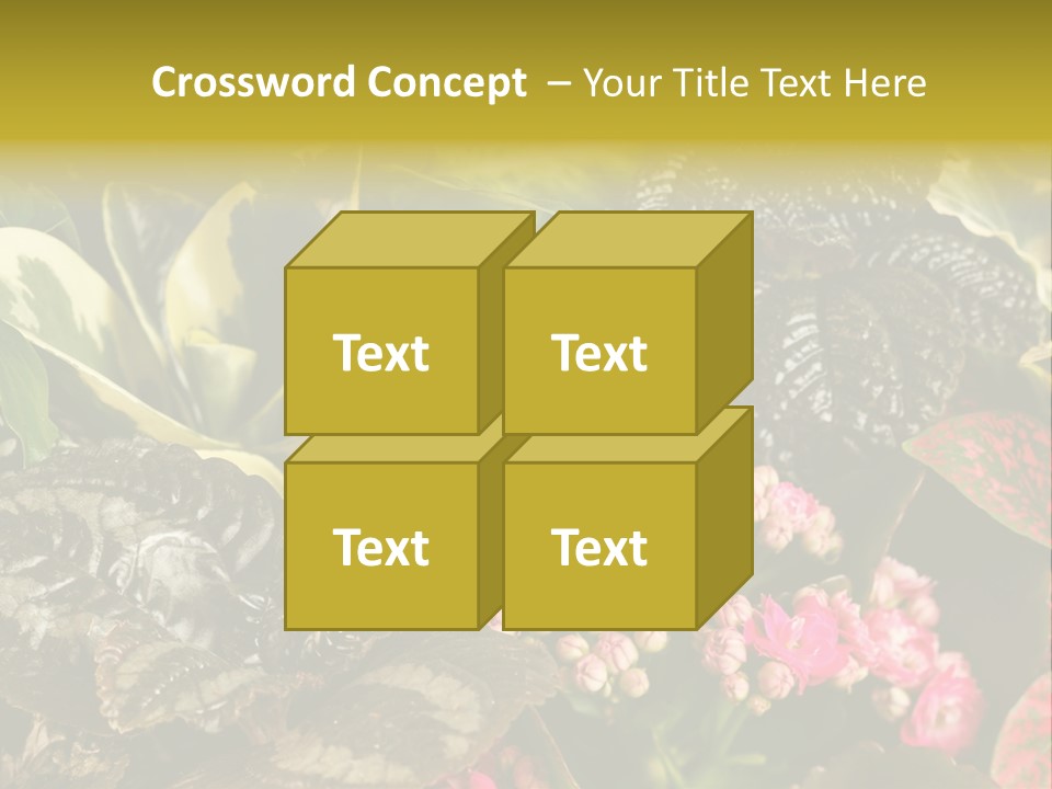 A Bunch Of Plants That Are In The Grass PowerPoint Template