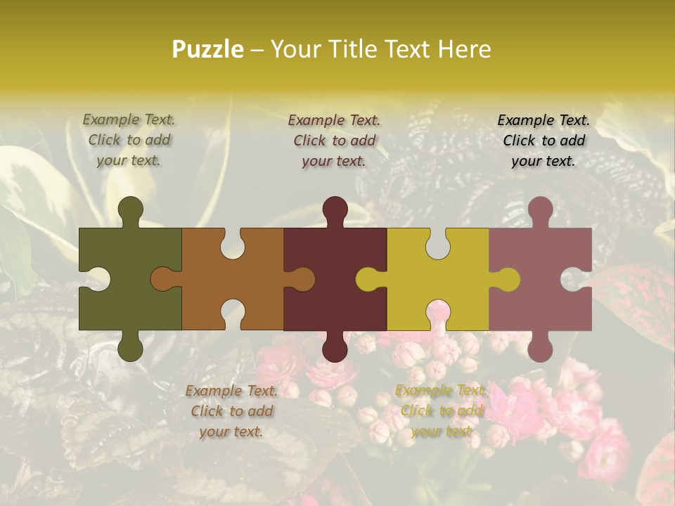 A Bunch Of Plants That Are In The Grass PowerPoint Template