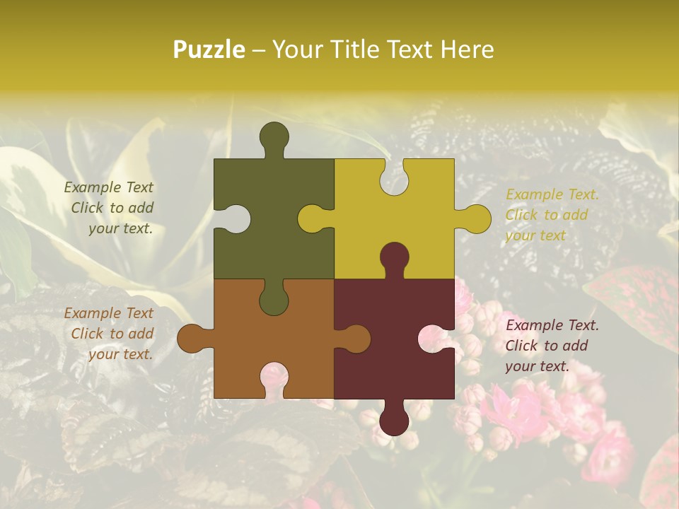 A Bunch Of Plants That Are In The Grass PowerPoint Template