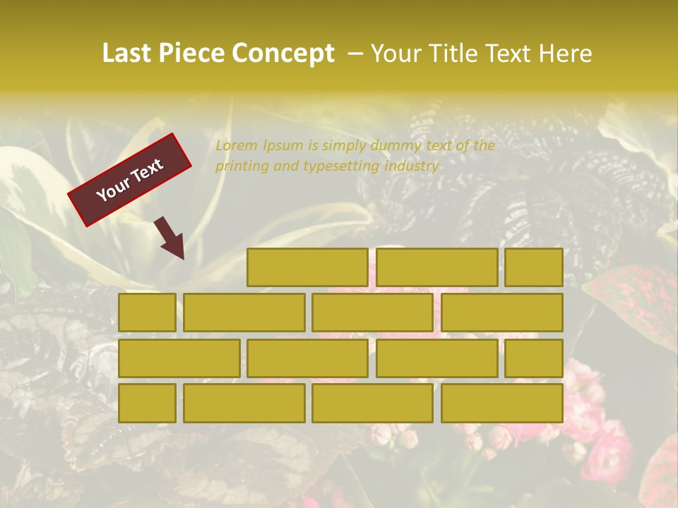 A Bunch Of Plants That Are In The Grass PowerPoint Template