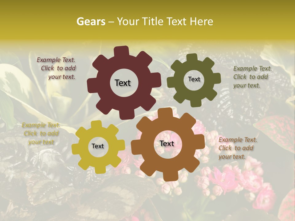 A Bunch Of Plants That Are In The Grass PowerPoint Template