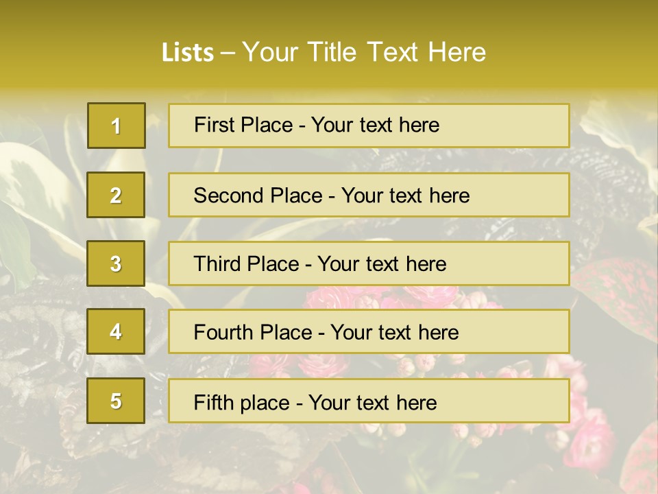 A Bunch Of Plants That Are In The Grass PowerPoint Template