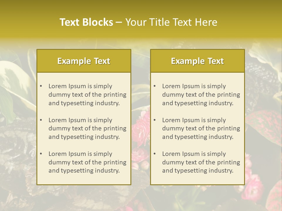A Bunch Of Plants That Are In The Grass PowerPoint Template